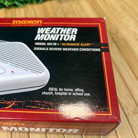 NIB Maxon WX-70 Severe USA Weather Monitor AC or Battery Power Automatic Alerts - Picture 5 of 6